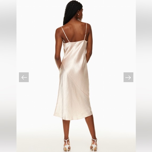 Aritzia Babaton Model Satin Pink Satin Slip Dress - Picture 5 of 14